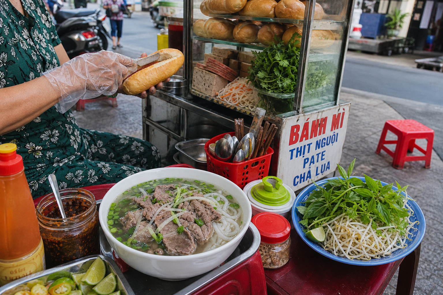 越南牛肉河粉 Phở（AI生成示意圖）