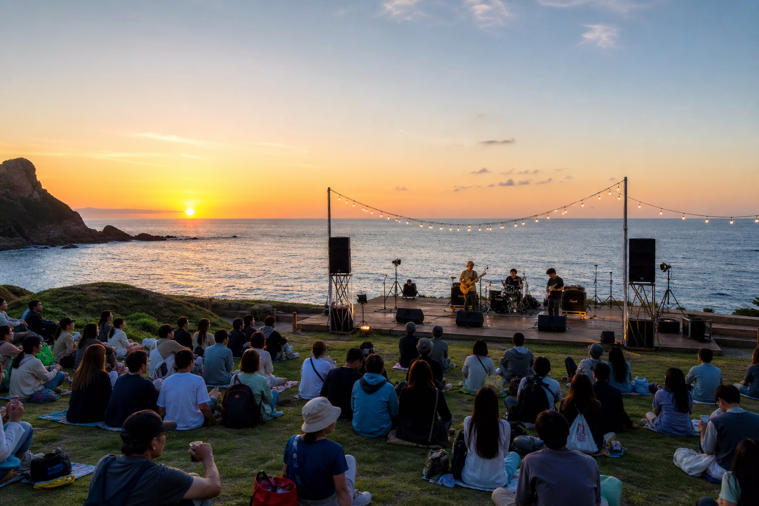 島嶼生活節白潮水岸舞台，在海風與夕陽中迎接跨國音樂演出